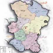 نقشه استان همدان