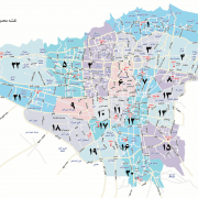 نقشه مناطق شهرداری تهران